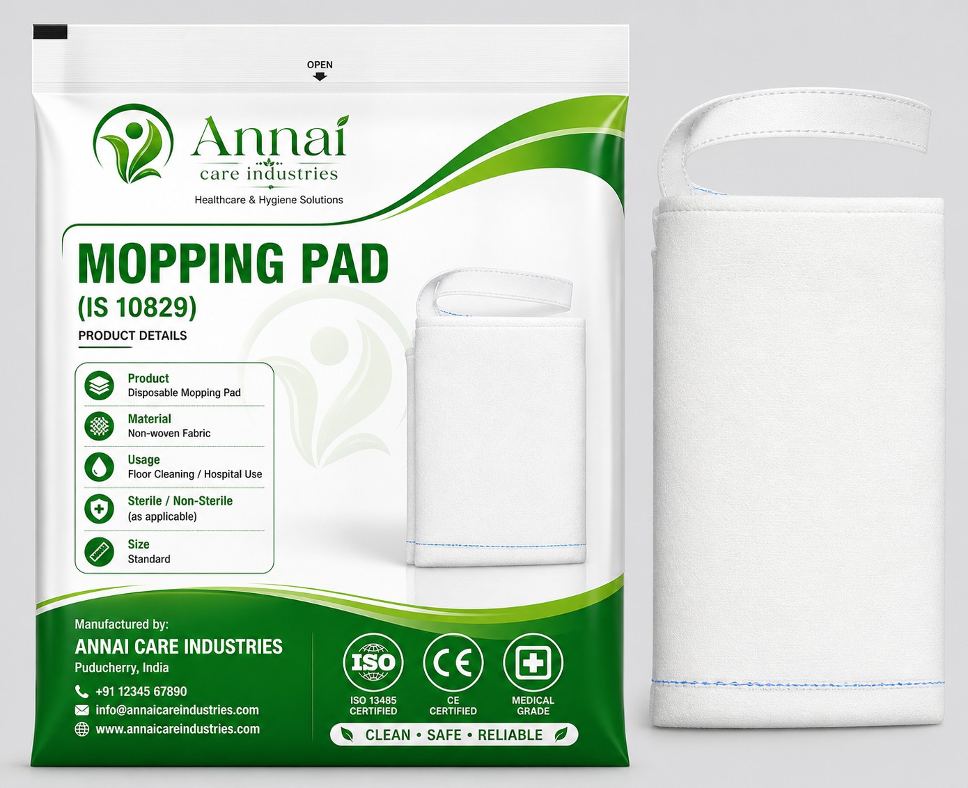 Mopping Pad (Sterile) with Xray